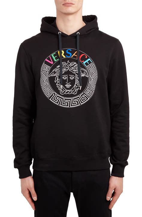 versace pullover men|versace patch embroidery hoodie.